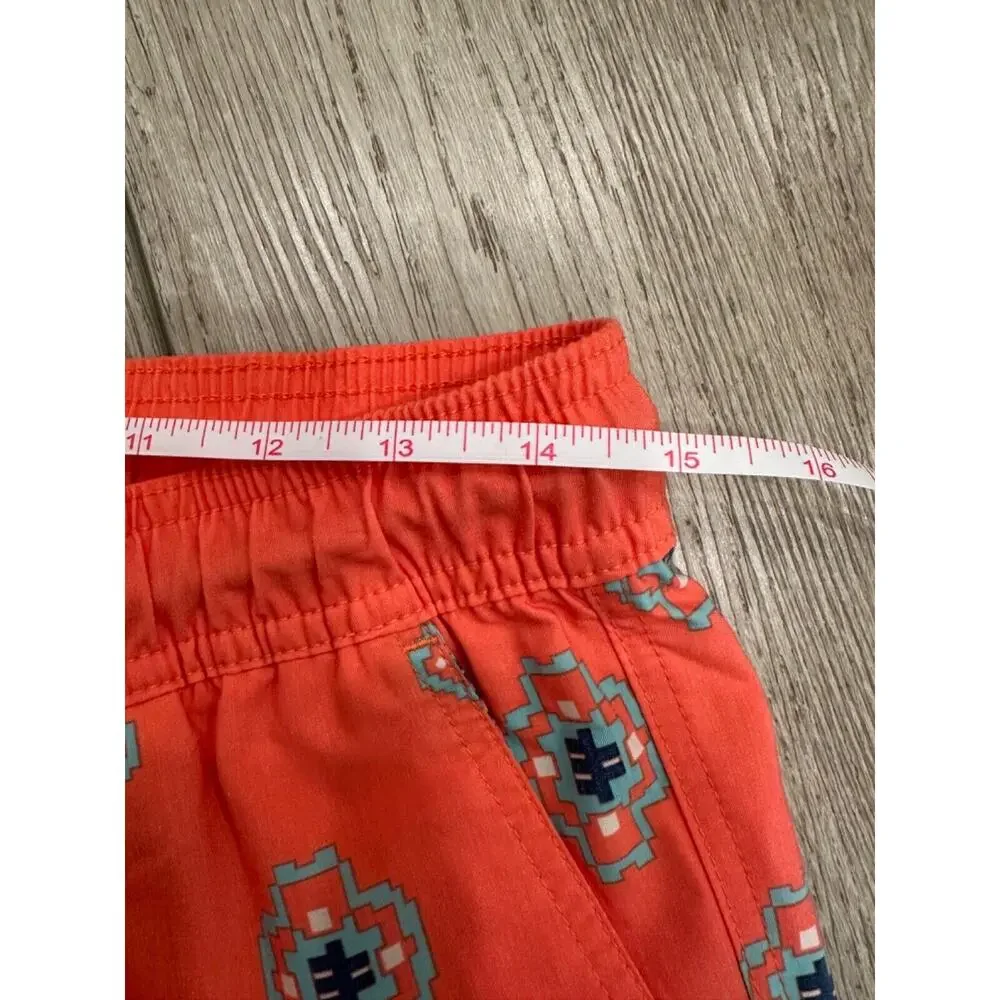 NWT Tillys Mens Small BLUE CROWN Drifter Swim Trunk Shorts Orange Summer Beach